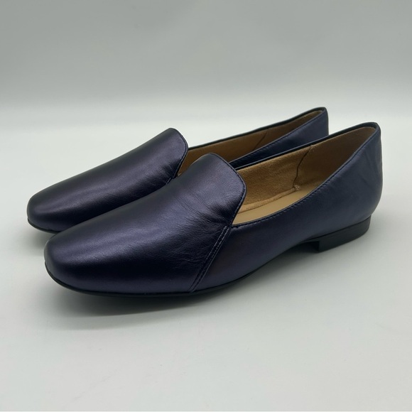 Naturalizer Emiline Flats Inky Navy Leather Loafers Size 7M | New With Box - Picture 5 of 13